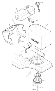 Part Location Diagram of 092505  Z Murray Stack Pulley Assembly